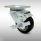 Service Caster 3.5 Inch SS Black Polyurethane Swivel Top Plate Caster with Brake SCC-SS20S3514-PPUB-BLK-TLB - alternate 1